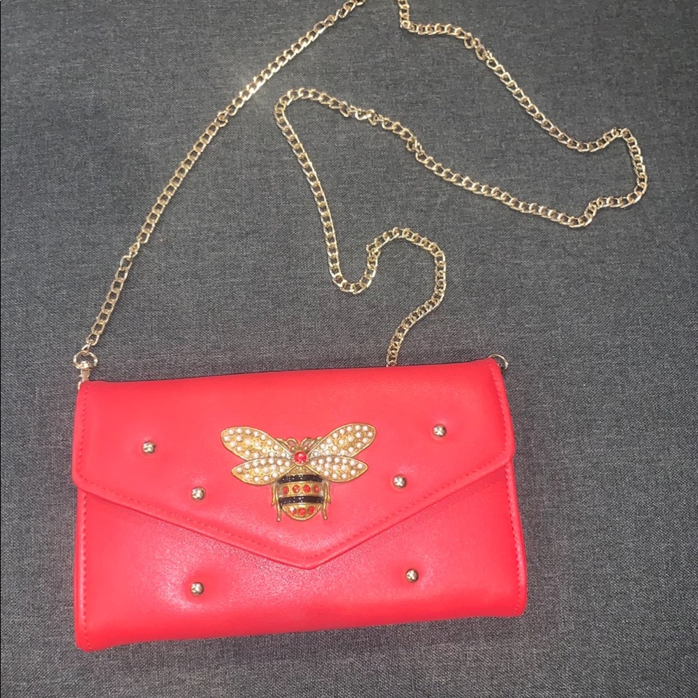 Bee Logo Embellished purse